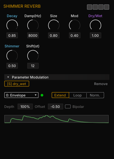 Shimmer Reverb sidechained