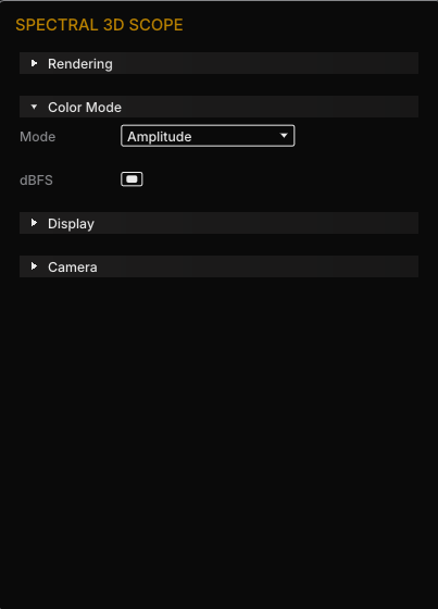 3D spectral terrain settings