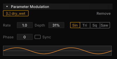 LFO modulation editor