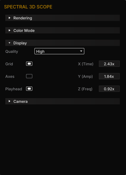 Parameter Panel exposing a 3D scope