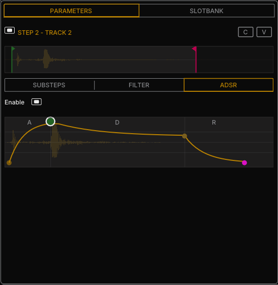 Parameter Panel showing a Step's parameters