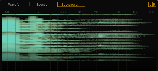 Player real-time spectrogram